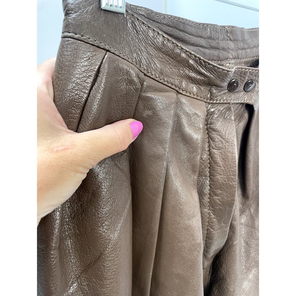 Cameresi Vintage Brown Leather Pants - Picture 5 of 10